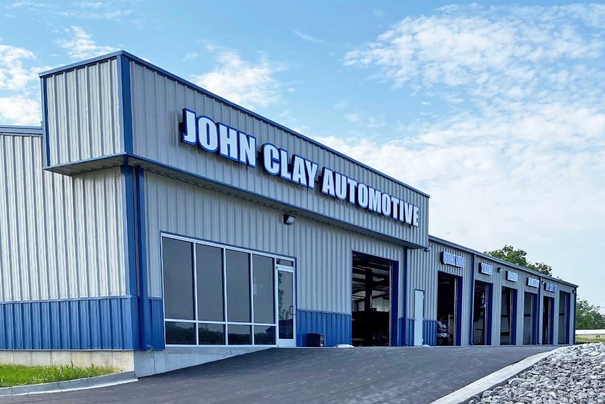 This 9,000-square-foot building is a clear span structure with seven service bays and a customer service area.